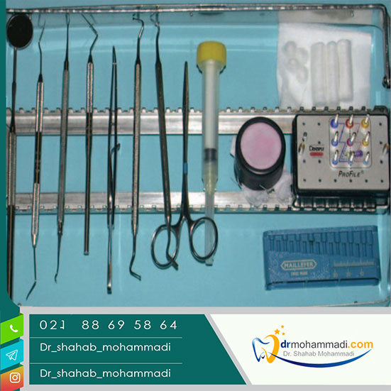 ابزار مورد استفاده برای درمان ریشه دندان